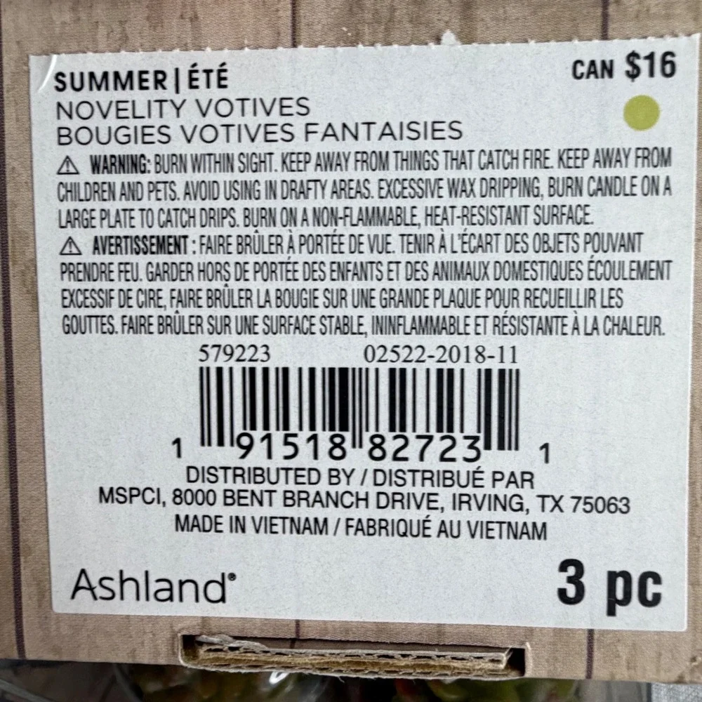 Ashland candles potted